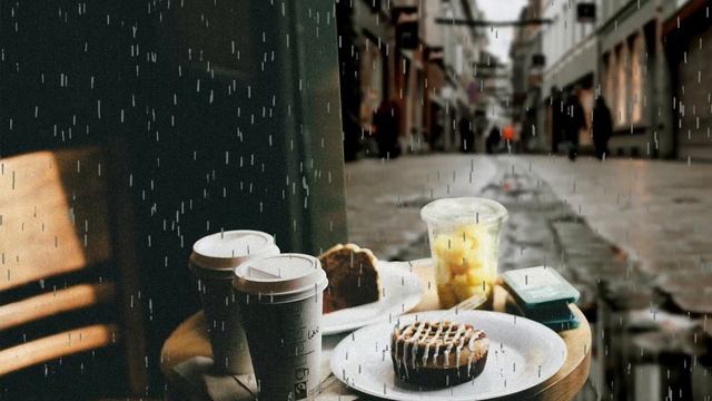 The window in the cafe where the rain is falling смотреть онлайн