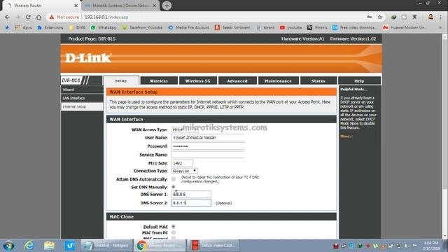 Dlink Router Dir-816 Setting