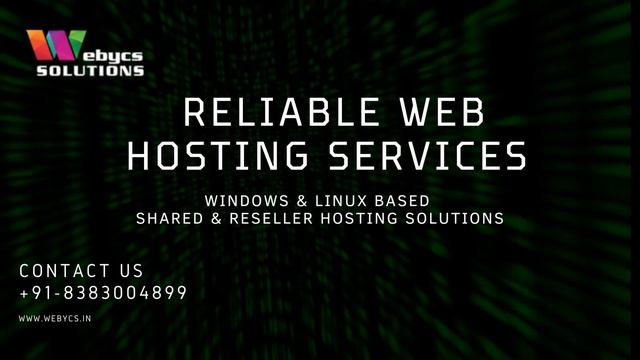 Leading Windows and Shared Web Hosting Services - Webycs Solutions