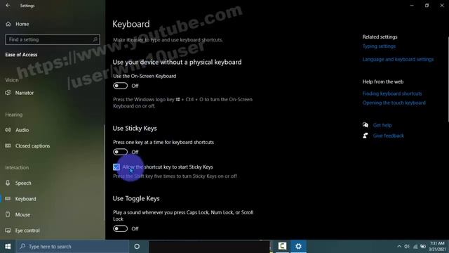 Windows 10 Home : How to Allow or disallow the shortcut key to start stiky keys смотреть онлайн