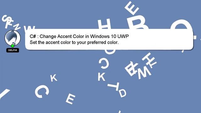 C# : Change Accent Color in Windows 10 UWP смотреть онлайн