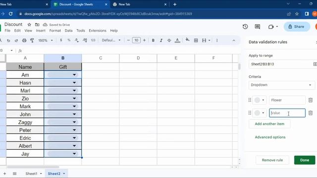 How to Create Options in Google Sheets |Laptop Desktop Windows PC or MacOS