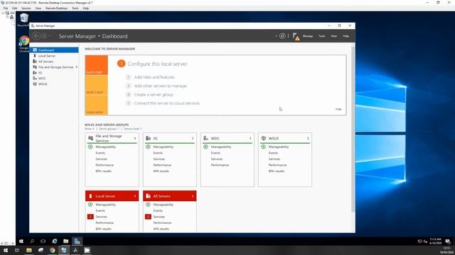 Server 2016 Add WSUS Role смотреть онлайн