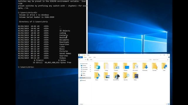 Basic intro to Windows 10 Command Prompt for Beginner Software Engineers