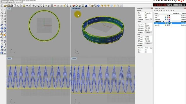Rhino 04 modeling of car wheel 08 смотреть онлайн