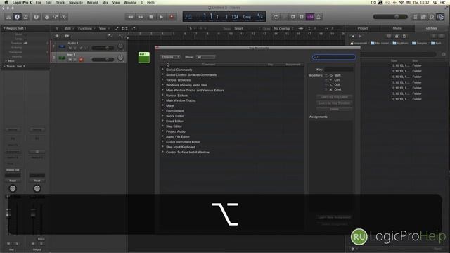 Импорт клавиатурных команд в Logic Pro [Logic Pro Help] смотреть онлайн