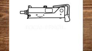 How To Draw A Gun | Drawing MAC 10 Gun | Easy  Drawing step by step