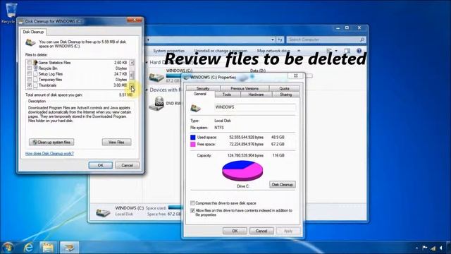 Windows 7: Free Space on C Drive смотреть онлайн