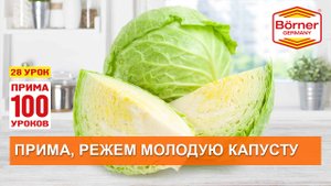 #ПРИМА100уроков - 28 - Как порезать молодую капусту на терке ПРИМА Borner