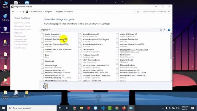 How to uninstall any software on computer windows 10,7,8