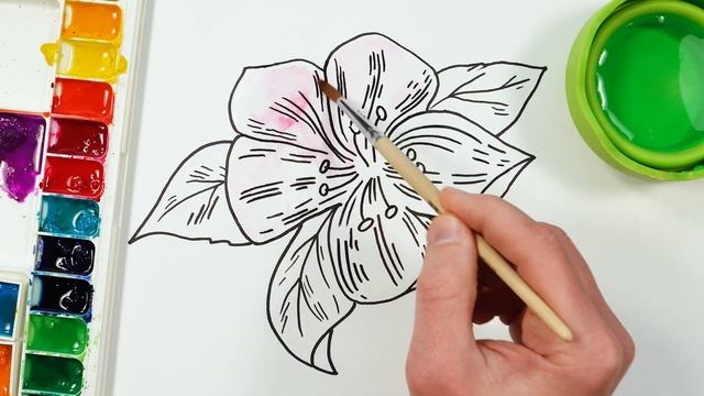 How to Draw Apple Flower Blossom | Easy Watercolor Drawing Tutorial смотреть онлайн