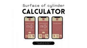 Surface of cylinder calculator for Android and iOS