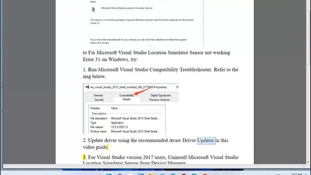 Fix Microsoft Visual Studio Location Simulator Sensor not working Error 31 on Windows 11/10/8 смотреть онлайн