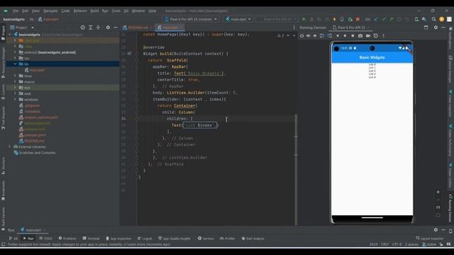 EXPLORING FLUTTER'S CORE WIDGETS | Flutter in Tamil | Flutter Tutorial for beginner's
