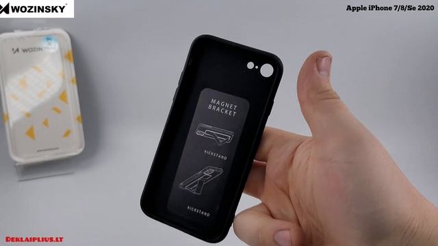Wozinsky kickstand black color Apple IPhone 7/8/Se 2020 dėklas-case-чехол