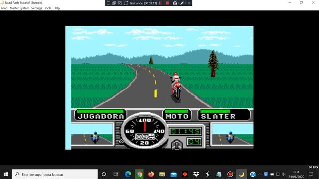 Road Rash - Master System Sega - ares v114 emulator - test Windows 10 смотреть онлайн