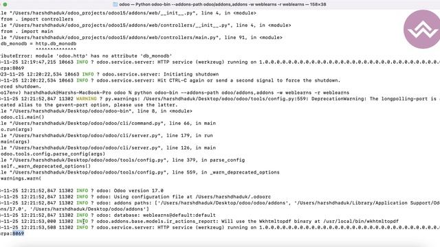 How to start Odoo from terminal | odoo-bin | Odoo 17 Tutorial