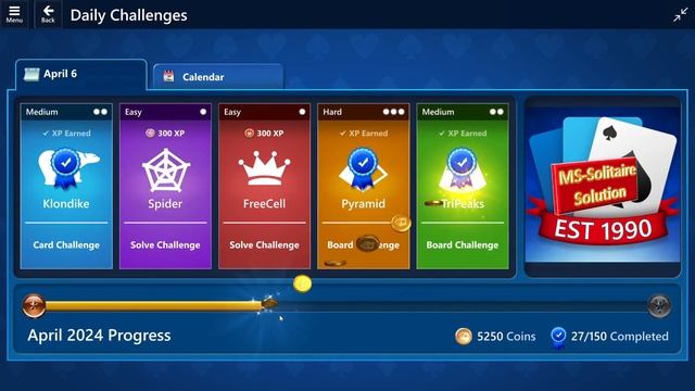 Microsoft Solitaire Collection: April 6, 2024 смотреть онлайн