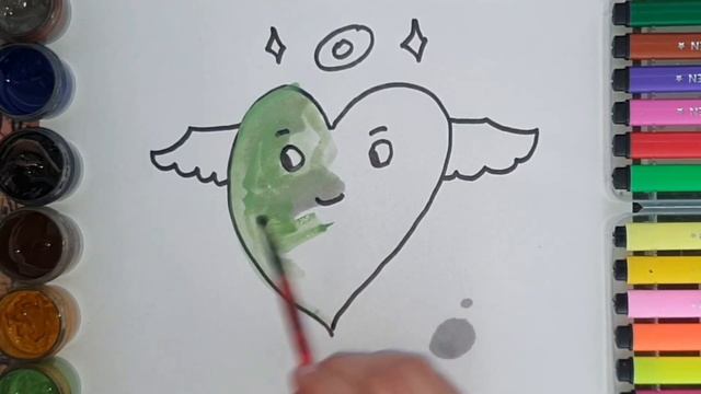 Bolalar uchun Yurak rasm chizish/Drawing Heart for children/Рисование Сердце для детей. смотреть онлайн