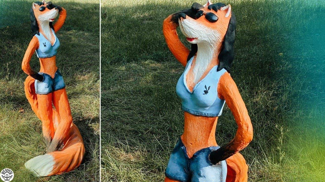 Модница ЛИСА из ЦЕМЕНТА своими руками | Поделки из цемента | Crafts made of cement смотреть онлайн