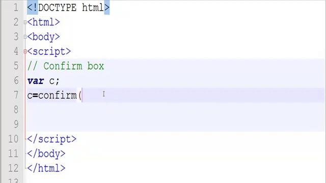 JavaScript Session 31 Confirm Box
