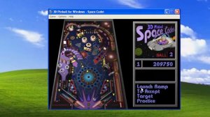Playing 3D Pinball in Windows XP