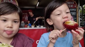 Sweet way kids describe eating their first toffee apple