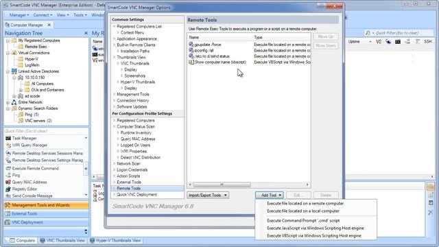 Execute a Program on a Remote Computer - SmartCode VNC Manager