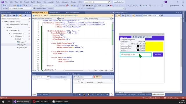 .NET MAUI - Build simple TODO task app   User Interface and UX using XAML