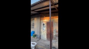 Навес и козырёк из профнастила в частном секторе Донецка_