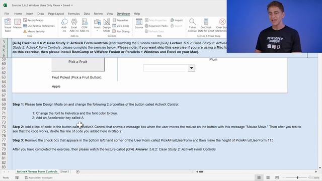 189   GA Exercise 562 Case Study 2 ActiveX Form Controls смотреть онлайн