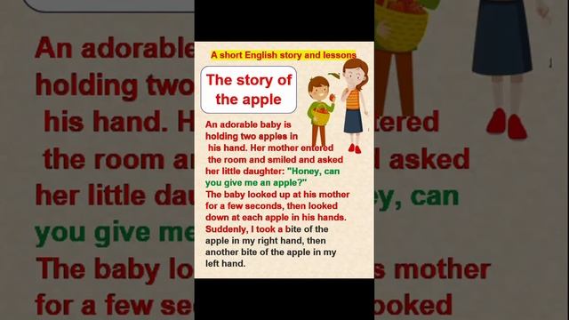 Short stories/The story of the apple/#short #listeningenglish #improveyourenglish #reading смотреть онлайн