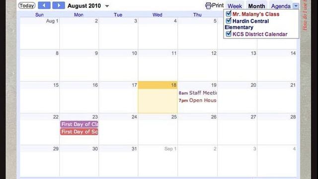 Google Calendar Screencast смотреть онлайн