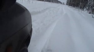 ВАЗ 2114 на бездорожье в снегу (lada 2114 snowy track in the forest)