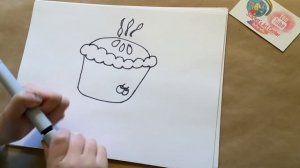 How to Draw an Apple Pie by 9 Year Old Scarlett 🥧