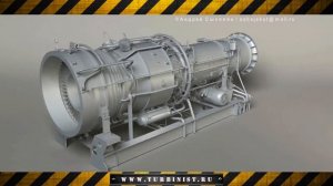 Двигатель ДГ-90 (ГПА-Ц-16С)  3D модель