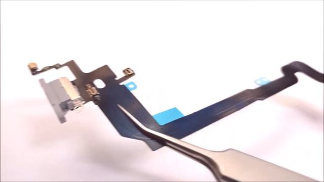 Flex con conector de carga, micrófono iPhone X Blanco