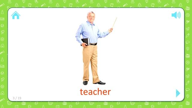 Teacher - Professions [Occupations] - Flashcards for Kids