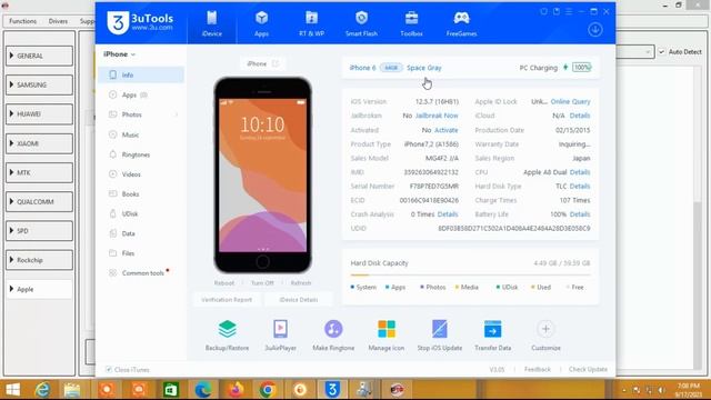 iPhone 6 Disable Passcode iCloud Bypass By EFT Pro One Click