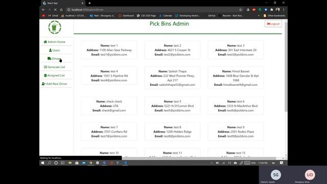 Final Demo Pickbins Web Application by Dr.Coders