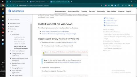 Download Install Kubernetes kubectl on Windows 10