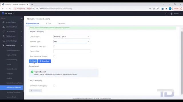 Grandstream UCM Troubleshooting - SIP Packet Capture - Part 1 смотреть онлайн