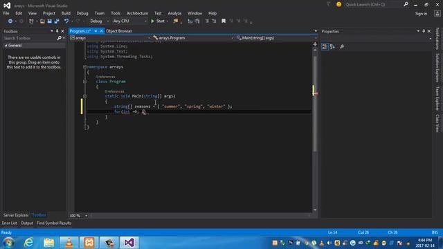 C Sharp Tutorial For Beginners   C# Arrays