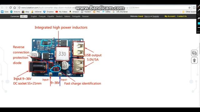 25W 5V Quick Charge Power Supply from ICStation com смотреть онлайн