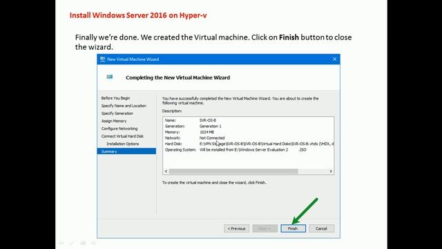 2-install windows server 2016 on hyper V смотреть онлайн