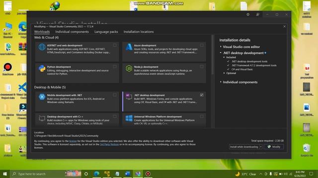 How to install visual studio 2022 on windows 10 | how to downlod  and install visual studio 2022