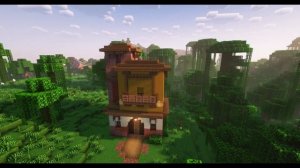 Как построить разноцветный дом в стиле Энканто Minecraft таймлапс