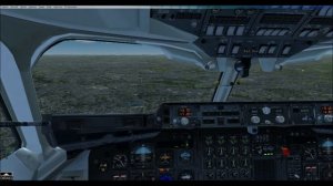 Microsoft FSX Just Flight BAE146 manual landing.