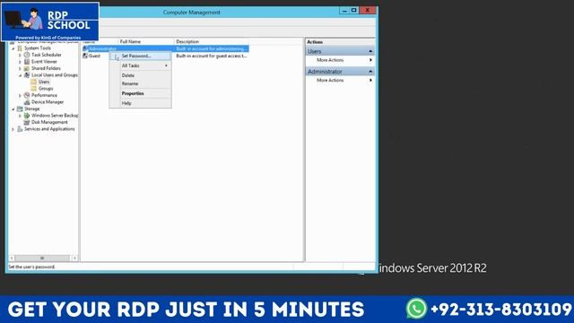 How to Change RDP or VPS Windows Server 2012 Password by RDP School  RDP X Cloud 