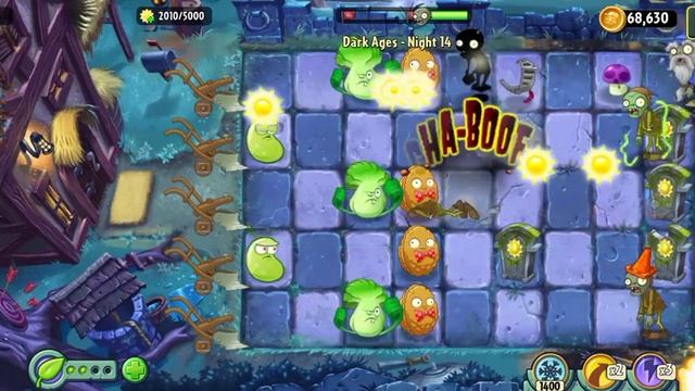 Plants vs Zombies 2: Reflourished | Dark Ages Night 14 смотреть онлайн